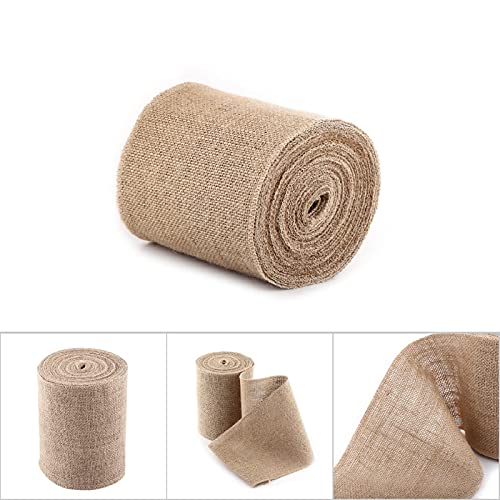 Rustikales Jute-Sackleinen-Stoffband, Tischläufer, Hochzeitsdekoration für Zuhause, Partys, Veranstaltungen, 10 M (15cm) von Kavolet