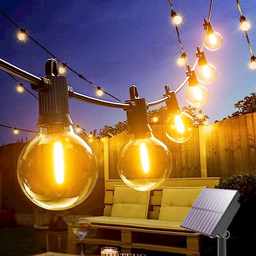 Outdoor String Lights Solar Powered, Waterproof Solar Lights Outdoor Garden 10M / 31FT LED Festoon Hanging Lights with 15+1 Shatterproof Edison Bulbs for Outside Gazebo Backyard Balcony Festive Cafe von Kawaya