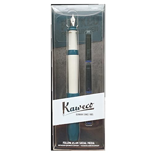 Kaweco 10002253 Perkeo Füllfederhalter Set Creme & Türkis F-Spitze von Kaweco