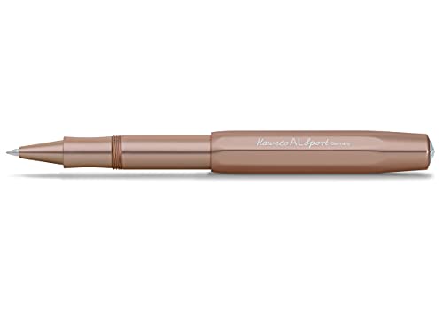 Kaweco AL SPORT Rollerball Rosé Gold I Gel- / Kugelschreiber aus hochwertigem Aluminium mit Keramikkugel I Edler Kuli I 23 g Tintenroller mit 0.7 mm Mine I Seidenglänzender Gelroller 13 cm von Kaweco