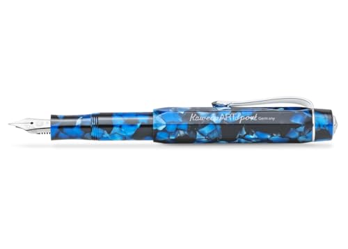 Kaweco ART SPORT Füllhalter Pebble Blue I Premium Füllfederhalter für Tintenpatronen mit hochwertiger Stahlfeder I Sport Füller aus Acryl 12,5 cm I Federbreite: BB (Extra Breit) von Kaweco