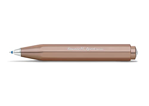 Kaweco AL SPORT Kugelschreiber Rosé Gold I Business Kuli aus hochwertigem Aluminium I Edler Taschen-Kugelschreiber mit Herzkurvenmechanik I Seidenglänzender Druckkugelschreiber 10,5 cm von Kaweco