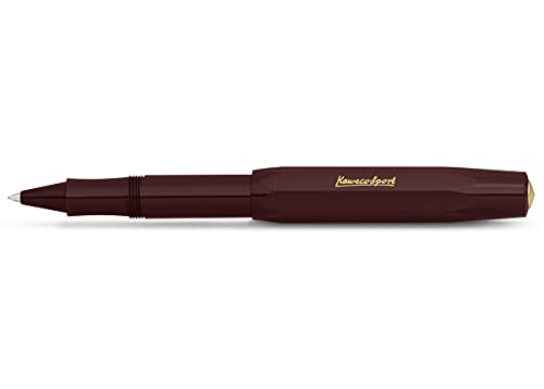 Kaweco CLASSIC SPORT Rollerball Bordeaux I Gel- / Kugelschreiber aus hochwertigem Kunststoff mit Keramikkugel I Klassischer Kuli I 13 g Tintenroller mit 0.7 mm Mine I Gelroller 13,5 cm von Kaweco