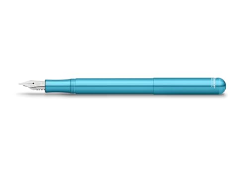 Kaweco COLLECTION Füllfederhalter Liliput Blue I Exklusiver Füllhalter aus Aluminium für Tintenpatronen mit Stahlfeder 12,4 cm I Federbreite: EF (Extra Fein) von Kaweco