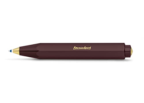 Kaweco 10000492 Classic Sport Bordeaux I Business Kuli aus hochwertigem Kunststoff I 12g leichter Edel Kugelschreiber I Taschen-Kugelschreiber mit zuverlässiger Herzkurvenmechanik I Druckkugelschreiber 10,5cm (Bordeaux) von Kaweco