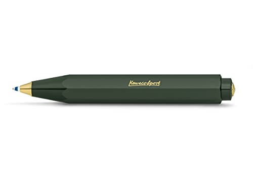 Kaweco CLASSIC SPORT Kugelschreiber Green I Business Kuli aus hochwertigem Kunststoff I Klassischer Kuli in Grün I 12 g Taschen-Kugelschreiber mit Herzkurvenmechanik I Druckkugelschreiber 10,5 cm von Kaweco