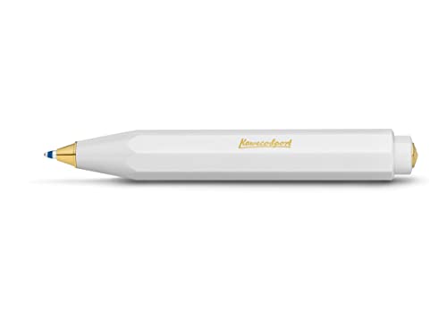 Kaweco Classic Sport White I Business Kuli aus hochwertigem Kunststoff I Edel Kugelschreiber I 12g Taschen-Kugelschreiber mit zuverlässiger Herzkurvenmechanik I Druckkugelschreiber 10,5cm (weiß)) von Kaweco