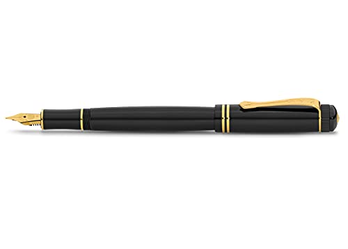 Kaweco DIA2 Füllhalter Gold I Exklusiver Acryl Füllfederhalter für Tintenpatronen inklusive edler Geschenk Metallbox I Luxus Nostalgischer Füller 16 cm I Federbreite: EF (Extra Fein) von Kaweco