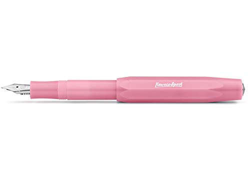 Kaweco FROSTED SPORT Füllhalter Blush Pitaya I Premium Füllfederhalter für Tintenpatronen mit hochwertiger Stahlfeder I Füllfederhalter 13 cm I Füller in Pink I Federbreite: BB (Extra Breit) von Kaweco