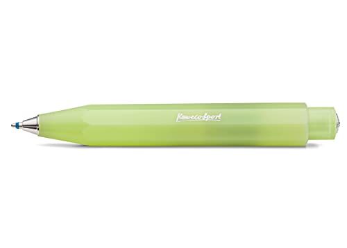 Kaweco SKYLINE SPORT Kugelschreiber Fine Lime I Business Kuli aus hochwertigem Kunststoff in Grün I Sommerlicher 12 g Taschen-Kugelschreiber mit Herzkurvenmechanik I Druckkugelschreiber 10,5 cm von Kaweco