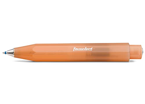 Kaweco Frosted Sport Soft Mandarine Business Kuli aus hochwertigem Kunststoff I sommerlich leichter Taschen-Kugelschreiber mit zuverlässiger Herzkurvenmechanik I Druckkugelschreiber 10,5cm Orange von Kaweco