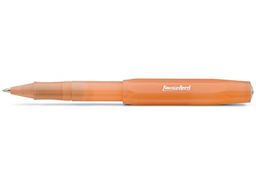 Kaweco 10001851 Frosted Sport Soft Mandarine Gel- / Kugelschreiber inklusive 0,7 mm Rollerball Tintenroller Mine für Linkshänder & Rechtshänder im klassischen Design mit Keramikkugel I Gelroller 13,5cm von Kaweco