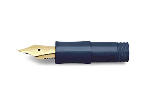 Kaweco Füllfederhalter-Ersatzfeder CLASSIC, Breit B, Edelstahl Feder Gold, Kunststoff Griffstück Navy Blau von Kaweco