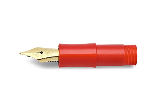 Kaweco Füllfederhalter-Ersatzfeder CLASSIC, Fein F, Edelstahl Feder Gold, Kunststoff Griffstück Rot von Kaweco