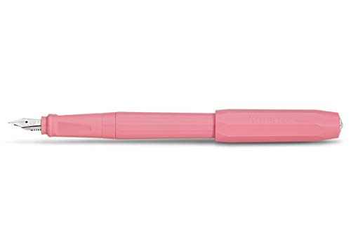 Kaweco PERKEO Füllhalter Peony Blossom I Füllfederhalter für Tintenpatronen Schulfüller in Pink I Anfänger Füller mit ergonomischem Griffstück zum bequemen Schreiben 16 cm I Federbreite: F (Fein) von Kaweco