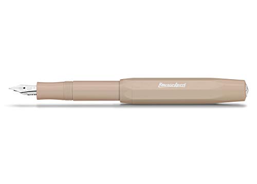 Kaweco SKYLINE SPORT Füllhalter Macchiato I Premium Füllfederhalter für Tintenpatronen mit hochwertiger Stahlfeder I Füllfederhalter 13 cm I Füller in Beige I Federbreite: EF (Extra Fein) von Kaweco