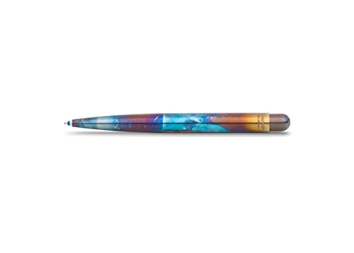 Kaweco LILIPUT Kugelschreiber Fireblue I Exklusiver Kuli für Standard D1 Minen inklusive Retro Metallbox I Edelstahl Metall Druckkugelschreiber 9,8 cm von Kaweco