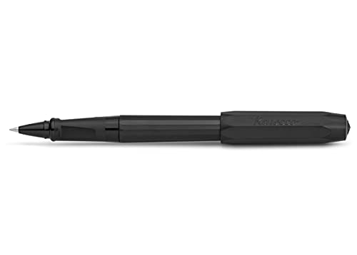 Kaweco PERKEO Rollerball All Black I Gel- / Kugelschreiber aus Kunststoff in Schwarz I Anfänger Kuli mit ergonomischem Griffstück für die Schule I 14 g Tintenroller mit 0.7 mm Mine I Gelroller 15,5 cm von Kaweco