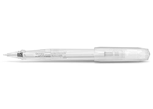 Kaweco PERKEO Rollerball All Clear I Gel- / Kugelschreiber aus Kunststoff in Transparent I Anfänger Kuli mit Griffstück für die Schule I 14 g Tintenroller mit 0.7 mm Mine I Gelroller 15,5 cm von Kaweco