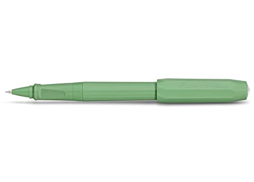 Kaweco PERKEO Rollerball Jungle Green I Gel- / Kugelschreiber aus Kunststoff in Grün I Anfänger Kuli mit ergonomischem Griffstück für die Schule I 14 g Tintenroller mit 0.7 mm Mine I Gelroller 15,5 cm von Kaweco