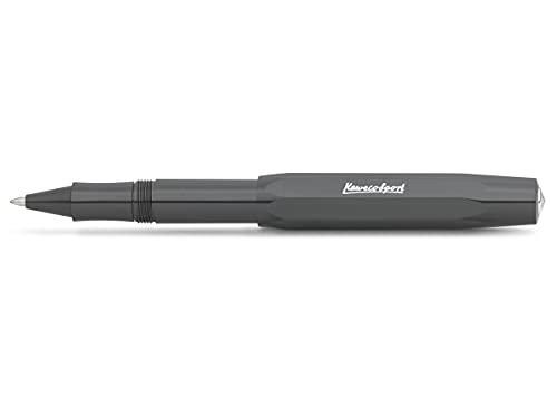 Kaweco SKYLINE SPORT Rollerball Grey I Gel- / Kugelschreiber aus hochwertigem Kunststoff mit Keramikkugel I Trendiger Kuli in Grau I 13 g Tintenroller mit 0.7 mm Mine I Gelroller 13,5 cm von Kaweco