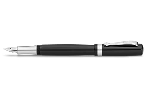 Kaweco STUDENT Füllhalter Schwarz I Premium Füllfederhalter für Tintenpatronen mit hochwertiger Stahlfeder I Nostalgischer Luxus Füller 16 cm I Federbreite: B (Breit) von Kaweco