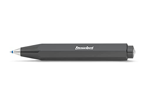 Kaweco SKYLINE SPORT Kugelschreiber Grey I Business Kuli aus hochwertigem Kunststoff I Trendiger Kuli in Grau I 12 g Taschen-Kugelschreiber mit Herzkurvenmechanik I Druckkugelschreiber 10,5 cm von Kaweco