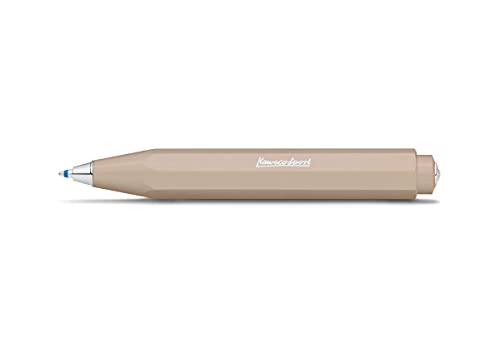 Kaweco SKYLINE SPORT Kugelschreiber Macchiato I Business Kuli aus hochwertigem Kunststoff I Trendiger Kuli in Beige I 12 g Taschen-Kugelschreiber mit Herzkurvenmechanik I Druckkugelschreiber 10,5 cm von Kaweco