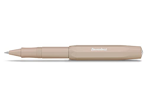 Kaweco Skyline Sport Cappuccino Gel- / Kugelschreiber inklusive 0,7 mm Rollerball Tintenroller Mine für Linkshänder & Rechtshänder im klassischen Design mit Keramikkugel I Gelroller 13,5 cm, beige, 10,5cm von Kaweco