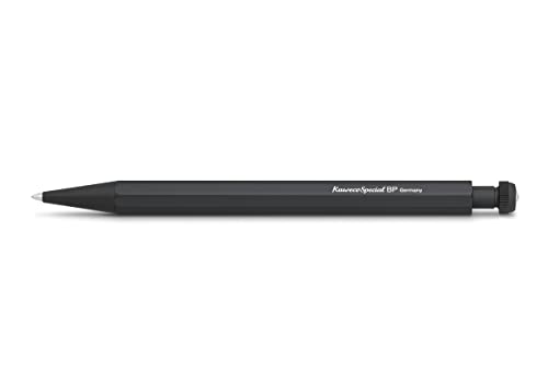 Kaweco SPECIAL Kugelschreiber Schwarz I Business Kuli aus hochwertigem Aluminium in oktogonalem Design I Für Standard G2 Minen I Druckkugelschreiber 14 cm von Kaweco