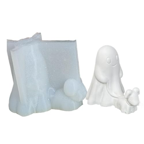 Halloween-Geisterformen aus Silikon, Geisterharzformen,3D-Geisterform Silikon-Epoxidformen | Entzückende Formen zur Kerzenherstellung für Gipsornamente, handgemachte Seife von Kaxenig