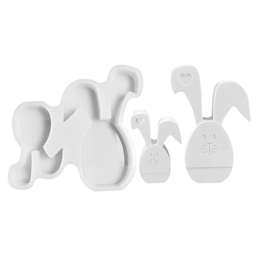 Ostern Silikonform, Harzhasenform, Silikonform Kerzenform, 3D Silikonform Hase Silikon Gießform, Antihaftbeschichtete Handgefertigte Seifenforme von Kaxenig