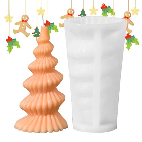 Weihnachtsbaum-Silikonform für Seife, Weihnachtsbaum-Silikonform für Harz,Gipsform - Seifen-Epoxidharz-Wachsform, Weihnachtsbaumform für die Herstellung von Bastelkuchen, Schokolade von Kaxenig