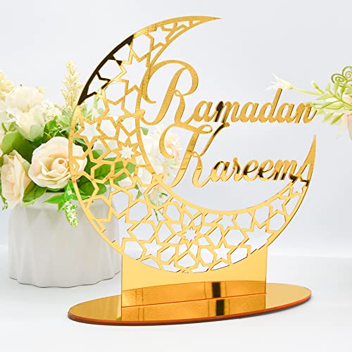 Acryl EID Mubarak Dekor Ramadan Dekoration Eid Mubarak islamischer muslimischer Anhänger Eid Al Adha Party Supplies Ramadan Kareem Geschenke (1) von Kayan
