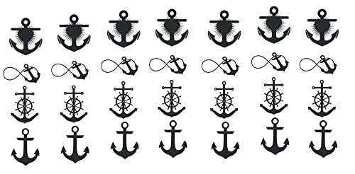 Anchor at sea Anker collection Collection Sammlung (Anker MEER Vinyl sticker black) von Kaz Creations