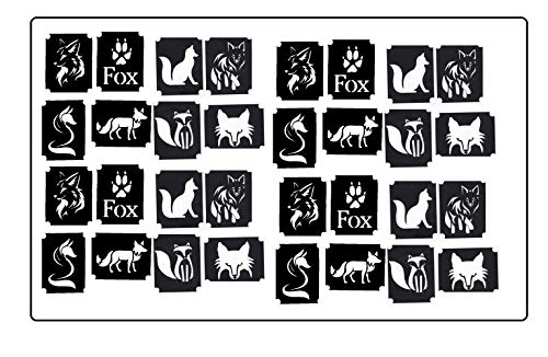 Fox Fuchs Collection Sammlung (Fox Fuchs Tattoo Stencil) von Kaz Creations