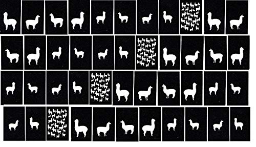 Nagel Schablone Sammlung nail stencil collection (Nail stencils Alpaka alpaca) von Kaz Creations