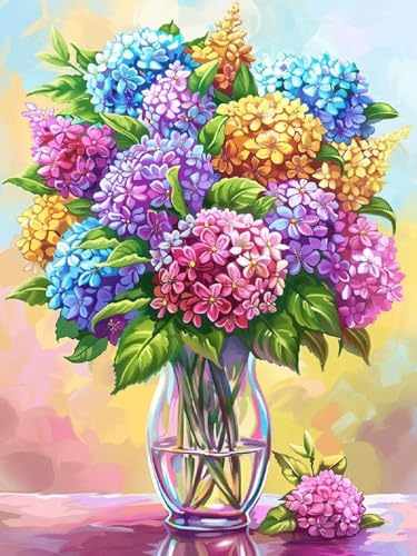 Blume Diamond Painting Groß XXL 90x120cm für Erwachsene Kinder ab 6 Jahre, 5D DIY Diamond Painting Blume, Diamant Malerei Bilder Stickerei, Dimond Kristall Handwerk Geschenke Set, Zuhause Dekor Y2-206 von Kazhxnng