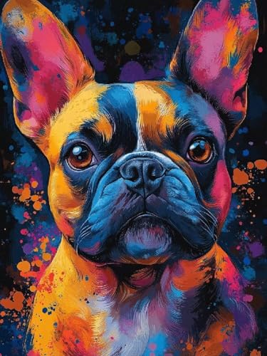 Hund Diamond Painting Groß XXL 100x130cm für Erwachsene Kinder ab 6 Jahre, 5D DIY Diamond Painting Tier, Diamant Malerei Bilder Stickerei, Dimond Kristall Handwerk Geschenke Set, Zuhause Dekor Y2-97 von Kazhxnng