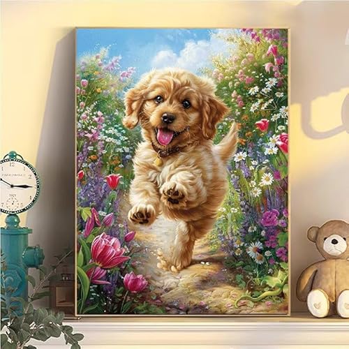 Hund Malen Nach Zahlen Erwachsene Groß XXL 100x130cm, Blumen Malen Nach Zahlen Kinder ab 8 Jahre, DIY Paint by Numbers Geschenk Kreativ Set für Erwachsene, Mit 3 Feinen Pinsel und Acrylfarbe YH2-114 Hund Malen Nach Zahlen Erwachsene Groß XXL 100x130cm, Blumen Malen Nach Zahlen Kinder ab 8 Jahre, DIY Paint by Numbers Geschenk Kreativ Set für Erwachsene, Mit 3 Feinen Pinsel und Acrylfarbe YH2-114 von Kazhxnng