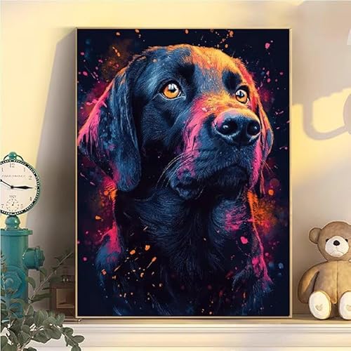 Hund Malen Nach Zahlen Erwachsene Groß XXL 35x45cm, Tier Malen Nach Zahlen Kinder ab 8 Jahre, DIY Paint by Numbers Geschenk Kreativ Set für Erwachsene, Mit 3 Feinen Pinsel und Acrylfarbe Deko YH2-96 Hund Malen Nach Zahlen Erwachsene Groß XXL 35x45cm, Tier Malen Nach Zahlen Kinder ab 8 Jahre, DIY Paint by Numbers Geschenk Kreativ Set für Erwachsene, Mit 3 Feinen Pinsel und Acrylfarbe Deko YH2-96 von Kazhxnng