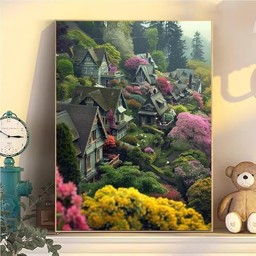 Landschaft Malen Nach Zahlen Erwachsene Groß XXL 45x60cm, Kleine Stadt Malen Nach Zahlen Kinder ab 8 Jahre, DIY Paint by Numbers Kreativ Set für Erwachsene, Mit 3 Feinen Pinsel und Acrylfarbe YH2-426 Landschaft Malen Nach Zahlen Erwachsene Groß XXL 45x60cm, Kleine Stadt Malen Nach Zahlen Kinder ab 8 Jahre, DIY Paint by Numbers Kreativ Set für Erwachsene, Mit 3 Feinen Pinsel und Acrylfarbe YH2-426 von Kazhxnng