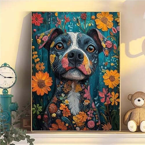 Malen Nach Zahlen Erwachsene Hund, Malen Nach Zahlen ab 9 Jahre Mädchen Blume, Paint by Numbers Adults Hobby Leinwand 65x85cm, DIY Bastelset Erwachsene Kinder, Mit 3 Pinseln und Acrylfarbe YH2-109 Malen Nach Zahlen Erwachsene Hund, Malen Nach Zahlen ab 9 Jahre Mädchen Blume, Paint by Numbers Adults Hobby Leinwand 65x85cm, DIY Bastelset Erwachsene Kinder, Mit 3 Pinseln und Acrylfarbe YH2-109 von Kazhxnng