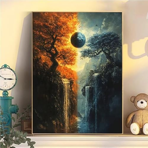 Malen Nach Zahlen Erwachsene Landschaft, Malen Nach Zahlen ab 9 Jahre Mädchen Fallen, Paint by Numbers Adults Hobby Leinwand 30x40cm, DIY Bastelset Erwachsene Kinder, Mit 3 Pinseln, Acrylfarbe YH2-357 Malen Nach Zahlen Erwachsene Landschaft, Malen Nach Zahlen ab 9 Jahre Mädchen Fallen, Paint by Numbers Adults Hobby Leinwand 30x40cm, DIY Bastelset Erwachsene Kinder, Mit 3 Pinseln, Acrylfarbe YH2-357 von Kazhxnng