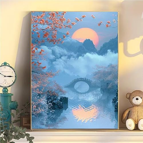Malen Nach Zahlen Erwachsene Landschaft, Malen Nach Zahlen ab 9 Jahre Mädchen Mond, Paint by Numbers Adults Hobby Leinwand 80x100cm, DIY Bastelset Erwachsene Kinder, Mit 3 Pinseln, Acrylfarbe YH2-435 Malen Nach Zahlen Erwachsene Landschaft, Malen Nach Zahlen ab 9 Jahre Mädchen Mond, Paint by Numbers Adults Hobby Leinwand 80x100cm, DIY Bastelset Erwachsene Kinder, Mit 3 Pinseln, Acrylfarbe YH2-435 von Kazhxnng
