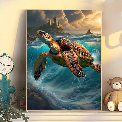 Malen Nach Zahlen Erwachsene Schildkröte, Malen Nach Zahlen ab 9 Jahre Mädchen Tier, Paint by Numbers Adults Hobby Leinwand 80x100cm, DIY Bastelset Erwachsene Kinder, Mit 3 Pinseln, Acrylfarbe YH2-135 Malen Nach Zahlen Erwachsene Schildkröte, Malen Nach Zahlen ab 9 Jahre Mädchen Tier, Paint by Numbers Adults Hobby Leinwand 80x100cm, DIY Bastelset Erwachsene Kinder, Mit 3 Pinseln, Acrylfarbe YH2-135 von Kazhxnng