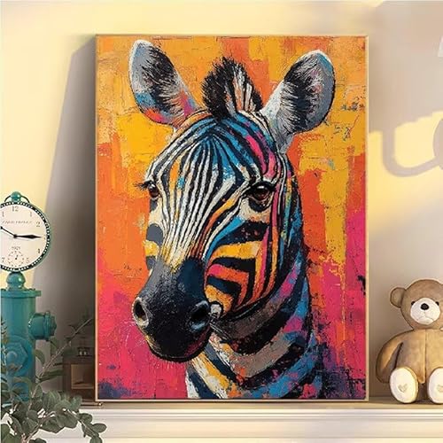 Zebra Malen Nach Zahlen Erwachsene Groß XXL 80x100cm, Tier Malen Nach Zahlen Kinder ab 8 Jahre, DIY Paint by Numbers Geschenk Kreativ Set für Erwachsene, Mit 3 Feinen Pinsel und Acrylfarbe Deko YH2-8 Zebra Malen Nach Zahlen Erwachsene Groß XXL 80x100cm, Tier Malen Nach Zahlen Kinder ab 8 Jahre, DIY Paint by Numbers Geschenk Kreativ Set für Erwachsene, Mit 3 Feinen Pinsel und Acrylfarbe Deko YH2-8 von Kazhxnng