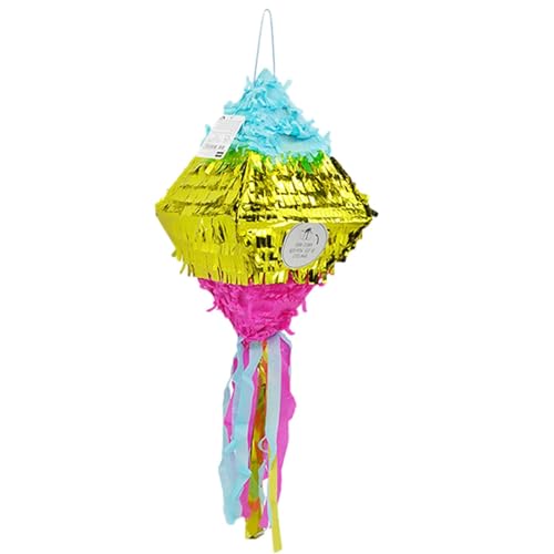 Cone Pinata - Colorful Fiesta Party Decoration, School Party Decorations | Anniversary Celebrations Funny Props Centerpieces, Durable Hanging Pinata for Birthday Parties and Celebrations von Kbnuetyg