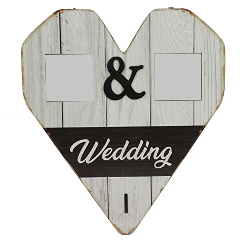 Kcabrtet Holz Hochzeit Bilderrahmen Schlüsselhaken Wanddekoration Liebe Geschenke Fotohalter von Kcabrtet