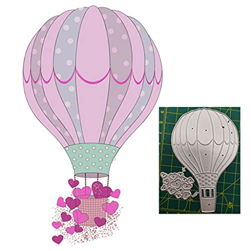 Kcibyvx Ballon Stanzschablone, Heißluftballon Scrapbooking Prägeschablonen Stanzformen Schablonen Für Scrapbooking, Fotopapier, Karten, Prägen DIY Herstellung Geburtstag Geschenk von Kcibyvx